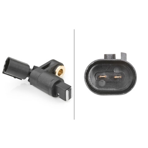 Hella 6PU009106-091 ABS Sensor, Front Left