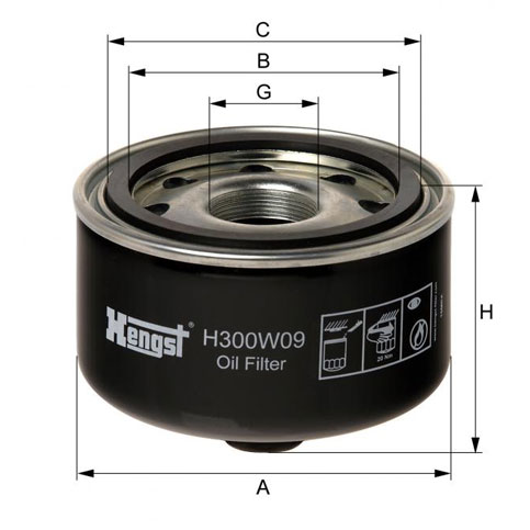 Hengst H300W09 Oil Filter
