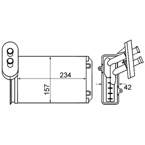 Mahle AH19000S Heater Matrix, LHD