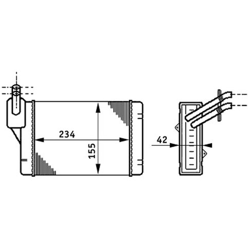 Mahle AH71000S Heater Matrix, RHD