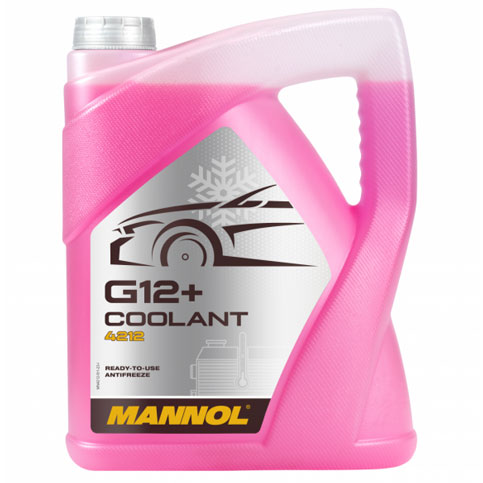 Mannol 4212 G12+ Coolant, G12 Type (5-Litre Ready-To-Use)